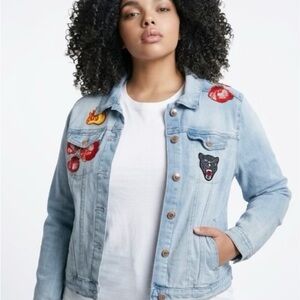 Embroidered Light Blue Denim Jacket